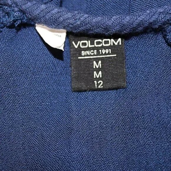 Volcom Peaceazy Blue Blouse Women's Size M - Picture 6 of 6